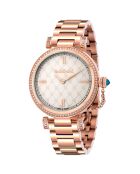 Montre Femme en Acier & cristaux Swarovski Dona doré rose