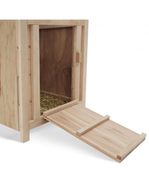 Poulailler Nichoir en bois avec toit relevable - 1 poule bois/gris