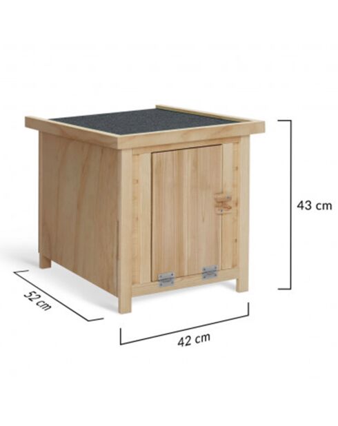 Poulailler Nichoir en bois avec toit relevable - 1 poule bois/gris