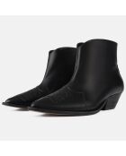 Boots en Cuir Capital City noires - Talon 4 cm