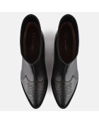 Boots en Cuir Capital City noires - Talon 4 cm