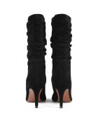 Bottes en Velours de Cuir Charming Elf noires - Talon 6 cm