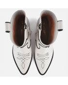 Boots en Cuir Double Rainbow blanches - Talon 4 cm