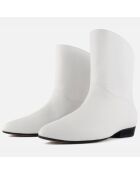 Boots en Cuir Gimme Shelter blanches