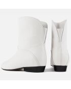 Boots en Cuir Gimme Shelter blanches