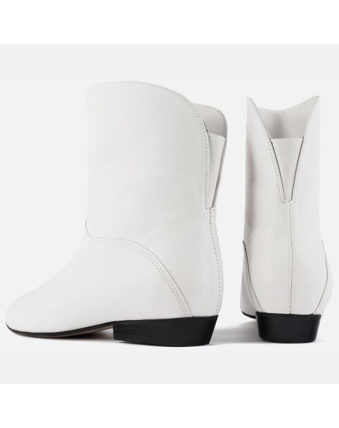 Boots en Cuir Gimme Shelter blanches