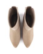 Boots en Velours de Cuir Gimme Shelter beiges