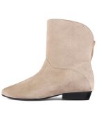Boots en Velours de Cuir Gimme Shelter beiges