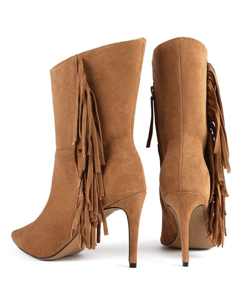 Bottines en Velours de Cuir Good Vibrations marron