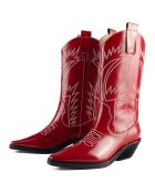 Santiags en Cuir Verni Holly  Leaves rouges