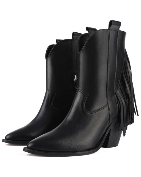Bottines en Cuir Let Me Be Free noires - Talon 8 cm