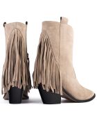 Bottines en Cuir Let Me Be Free taupe - Talon 8 cm