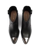 Boots en Cuir Manhattan Skyline noires - Talon 4 cm