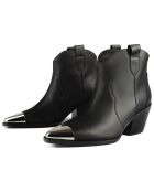 Boots en Cuir Manhattan Skyline noires - Talon 4 cm