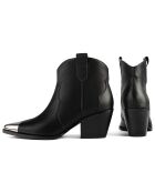 Boots en Cuir Manhattan Skyline noires - Talon 4 cm
