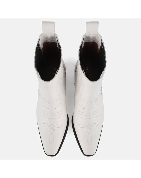 Chelsea Boots en Cuir Mastermind blanches - Talon 5 cm