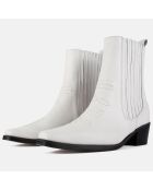Chelsea Boots en Cuir Mastermind blanches - Talon 5 cm