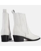 Chelsea Boots en Cuir Mastermind blanches - Talon 5 cm