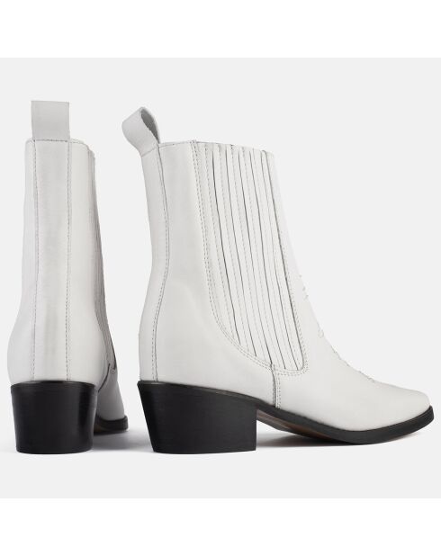 Chelsea Boots en Cuir Mastermind blanches - Talon 5 cm
