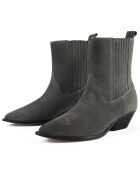 Bottines en Velours de Cuir Never Been Alone grises