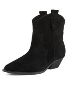 New Somebody Else Lederstiefel aus Samt, Schwarz, 4 cm Absatz