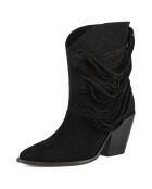 Bottines en Velours de Cuir One Of The Girls noires - Talon 9 cm