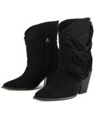Bottines en Velours de Cuir One Of The Girls noires - Talon 9 cm