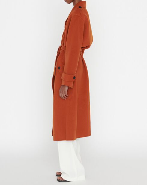 Manteau en Laine mélangée Maeve brique