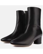 Bottines en Cuir Simple One noires - Talon 5 cm