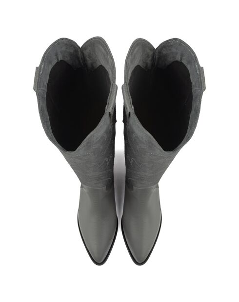 Bottes en Cuir Fingers Crossed grises