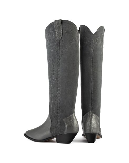 Bottes en Cuir Fingers Crossed grises