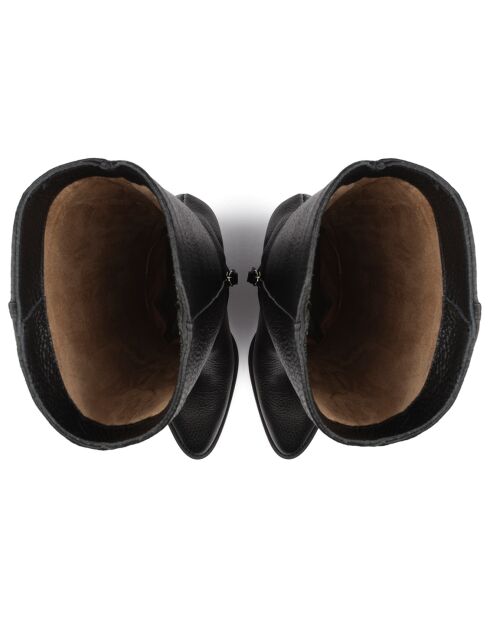Bottes en Cuir Give Me The Night noires - Talon 8 cm