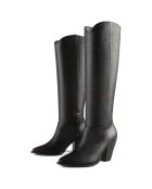 Bottes en Cuir Give Me The Night noires - Talon 8 cm