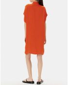 Robe Ratela motifs ton sur ton orange