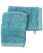 2 Gants de toilette aqua
