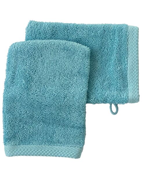 2 Gants de toilette aqua