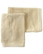 2 Gants de toilette ivoire