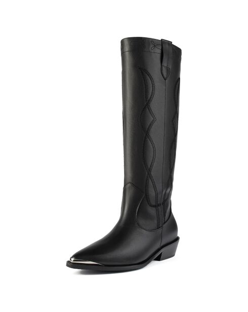 Bottes en Cuir Live In Texas noires