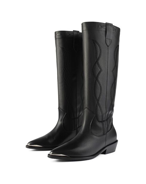 Bottes en Cuir Live In Texas noires