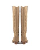 Route 66 beige fluwelen leren laarzen