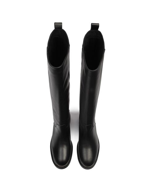 Schwarze Lederstiefel von Walk The Line