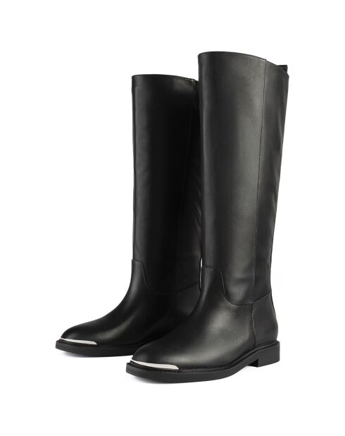 Schwarze Lederstiefel von Walk The Line