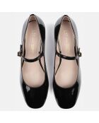 Babies en Cuir Fall In Love noires - Talon 4 cm