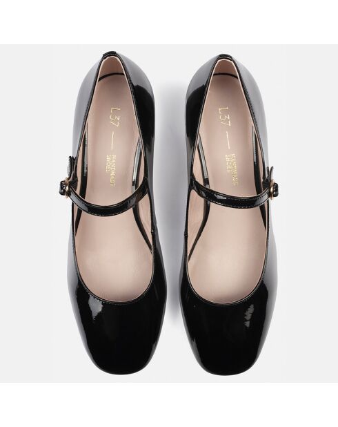 Babies en Cuir Fall In Love noires - Talon 4 cm