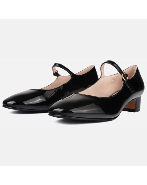 Babies en Cuir Fall In Love noires - Talon 4 cm