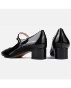 Babies en Cuir Fall In Love noires - Talon 4 cm