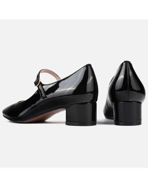 Babies en Cuir Fall In Love noires - Talon 4 cm