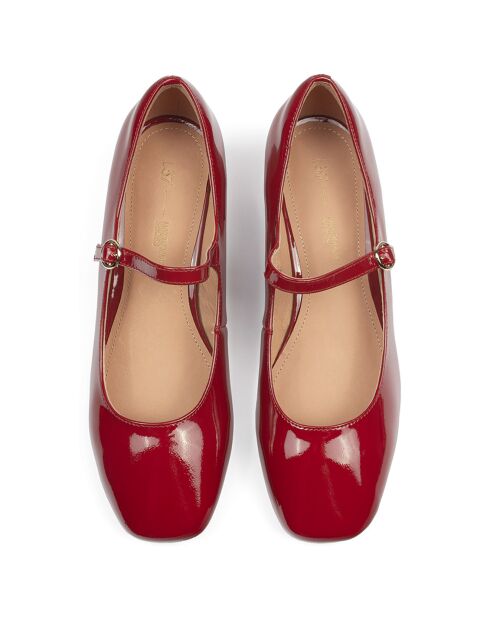 Babies en Cuir Verni Fall In Love rouges - Talon 4 cm