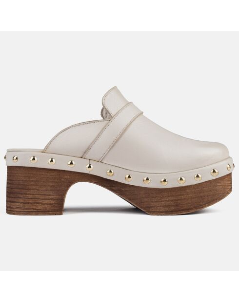 Zoccoli Estivi Zoccoli in pelle bianca - Tacco 7 cm