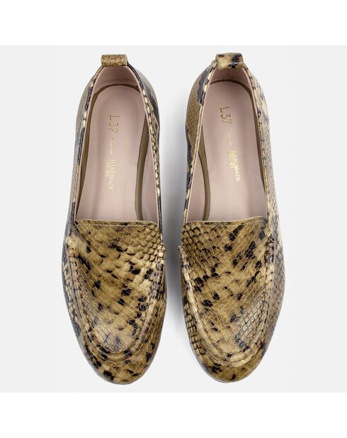 Mocassins en Cuir No Escape serpent
